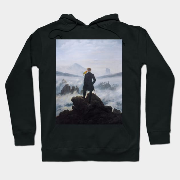 wanderer above the sea of fog with Sun Conure Hoodie by FandomizedRose